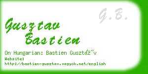 gusztav bastien business card